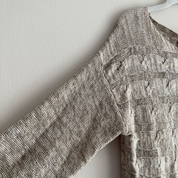 Nomadic Traders Womens Beige Loose Knit Sweater Size Medium 3/4 Sleeves Cotton - Picture 3 of 10